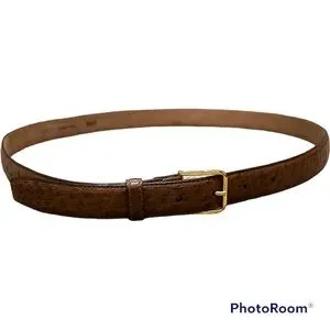 Bally | Accessories | Genuine Ostrich Skin Belt Cognac Made  display picture 2